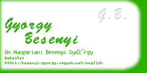 gyorgy besenyi business card